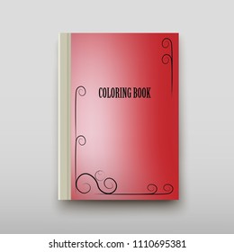 Poster brochure flyer design coloring template vector, Leaflet cover presentation abstract geometric background, layout in A4 size shadow