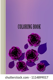 Poster brochure flyer design coloring template vector, Leaflet cover presentation abstract geometric background, layout in A4 size shadow