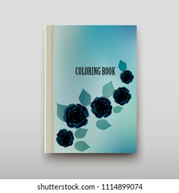 Poster brochure flyer design coloring template vector, Leaflet cover presentation abstract geometric background, layout in A4 size shadow