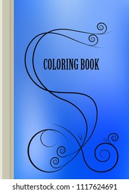 Poster brochure flyer design coloring template vector, Leaflet cover presentation abstract geometric background, layout in A4 size shadow