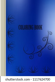 Poster brochure flyer design coloring template vector, Leaflet cover presentation abstract geometric background, layout in A4 size shadow