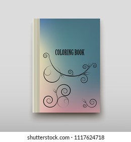 Poster brochure flyer design coloring template vector, Leaflet cover presentation abstract geometric background, layout in A4 size shadow