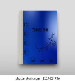 Poster brochure flyer design coloring template vector, Leaflet cover presentation abstract geometric background, layout in A4 size shadow