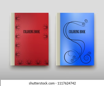 Poster brochure flyer design coloring template vector, Leaflet cover presentation abstract geometric background, layout in A4 size shadow