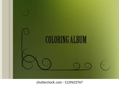 Poster brochure flyer design coloring template vector, Leaflet cover presentation abstract geometric background, layout in A4 size shadow