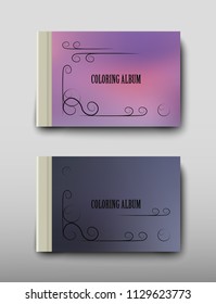 Poster brochure flyer design coloring template vector, Leaflet cover presentation abstract geometric background, layout in A4 size shadow