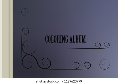 Poster brochure flyer design coloring template vector, Leaflet cover presentation abstract geometric background, layout in A4 size shadow