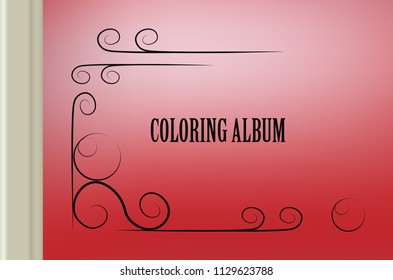 Poster brochure flyer design coloring template vector, Leaflet cover presentation abstract geometric background, layout in A4 size shadow