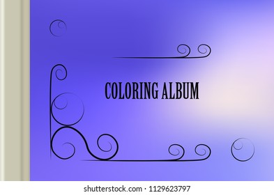 Poster brochure flyer design coloring template vector, Leaflet cover presentation abstract geometric background, layout in A4 size shadow