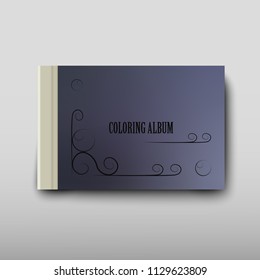 Poster brochure flyer design coloring template vector, Leaflet cover presentation abstract geometric background, layout in A4 size shadow