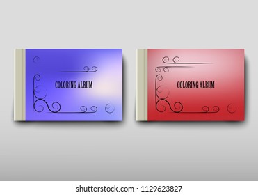 Poster brochure flyer design coloring template vector, Leaflet cover presentation abstract geometric background, layout in A4 size shadow