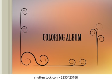 Poster brochure flyer design coloring template vector, Leaflet cover presentation abstract geometric background, layout in A4 size shadow