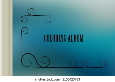 Poster brochure flyer design coloring template vector, Leaflet cover presentation abstract geometric background, layout in A4 size shadow
