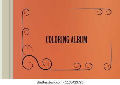 Poster brochure flyer design coloring template vector, Leaflet cover presentation abstract geometric background, layout in A4 size shadow