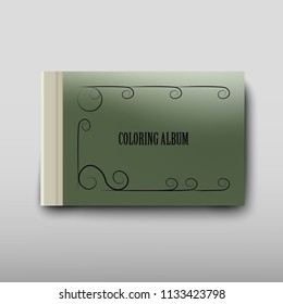 Poster brochure flyer design coloring template vector, Leaflet cover presentation abstract geometric background, layout in A4 size shadow