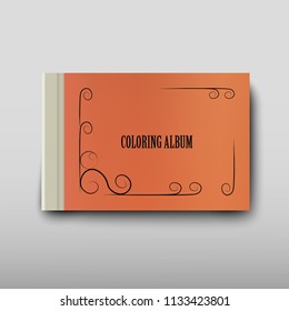 Poster brochure flyer design coloring template vector, Leaflet cover presentation abstract geometric background, layout in A4 size shadow