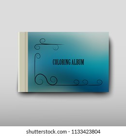 Poster brochure flyer design coloring template vector, Leaflet cover presentation abstract geometric background, layout in A4 size shadow