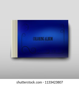 Poster brochure flyer design coloring template vector, Leaflet cover presentation abstract geometric background, layout in A4 size shadow