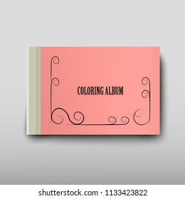 Poster brochure flyer design coloring template vector, Leaflet cover presentation abstract geometric background, layout in A4 size shadow