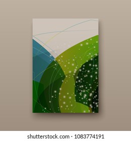 Poster brochure flyer design template vector, Leaflet cover presentation abstract geometric background, layout in A4 size shadow