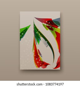 Poster brochure flyer design template vector, Leaflet cover presentation abstract geometric background, layout in A4 size shadow