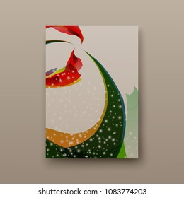Poster brochure flyer design template vector, Leaflet cover presentation abstract geometric background, layout in A4 size shadow