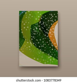 Poster brochure flyer design template vector, Leaflet cover presentation abstract geometric background, layout in A4 size shadow