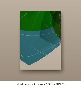 Poster brochure flyer design template vector, Leaflet cover presentation abstract geometric background, layout in A4 size shadow