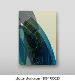 Poster brochure flyer design template vector, Leaflet cover presentation abstract geometric background, layout in A4 size shadow