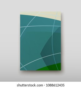 Poster brochure flyer design template vector, Leaflet cover presentation abstract geometric background, layout in A4 size shadow