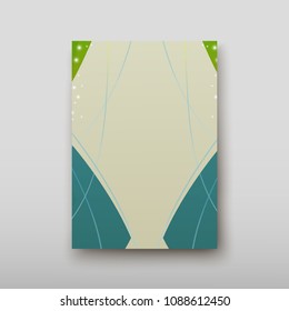 Poster brochure flyer design template vector, Leaflet cover presentation abstract geometric background, layout in A4 size shadow