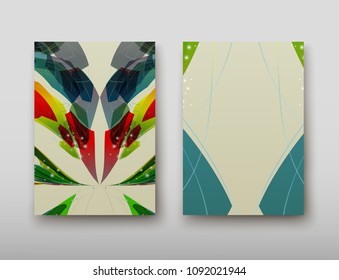 Poster brochure flyer design template vector, Leaflet cover presentation abstract geometric background, layout in A4 size shadow