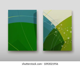 Poster brochure flyer design template vector, Leaflet cover presentation abstract geometric background, layout in A4 size shadow