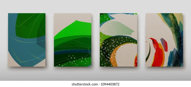 Poster brochure flyer design template vector, Leaflet cover presentation abstract geometric background, layout in A4 size shadow