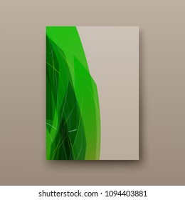 Poster brochure flyer design template vector, Leaflet cover presentation abstract geometric background, layout in A4 size shadow