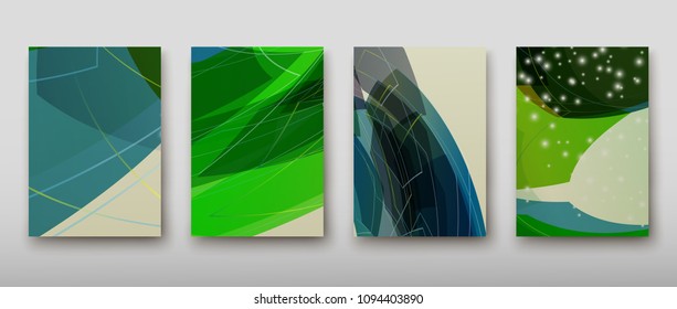 Poster brochure flyer design template vector, Leaflet cover presentation abstract geometric background, layout in A4 size shadow