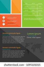 Poster brochure flyer design template vector, Leaflet cover presentation abstract geometric background, layout in A4 size shadow