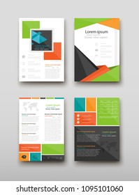 Poster brochure flyer design template vector, Leaflet cover presentation abstract geometric background, layout in A4 size shadow