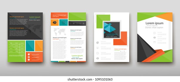 Poster brochure flyer design template vector, Leaflet cover presentation abstract geometric background, layout in A4 size shadow