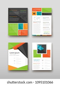 Poster brochure flyer design template vector, Leaflet cover presentation abstract geometric background, layout in A4 size shadow
