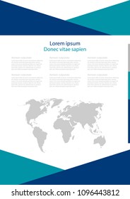 Poster brochure flyer design template vector, Leaflet cover presentation abstract geometric background, layout in A4 size shadow