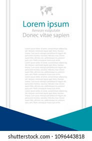 Poster brochure flyer design template vector, Leaflet cover presentation abstract geometric background, layout in A4 size shadow