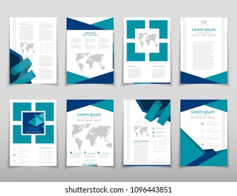 Poster brochure flyer design template vector, Leaflet cover presentation abstract geometric background, layout in A4 size shadow