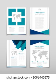 Poster brochure flyer design template vector, Leaflet cover presentation abstract geometric background, layout in A4 size shadow