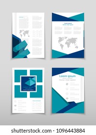 Poster brochure flyer design template vector, Leaflet cover presentation abstract geometric background, layout in A4 size shadow