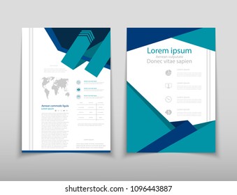 Poster brochure flyer design template vector, Leaflet cover presentation abstract geometric background, layout in A4 size shadow