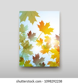 Poster brochure flyer design template vector, Leaflet cover presentation abstract geometric background, layout in A4 size shadow