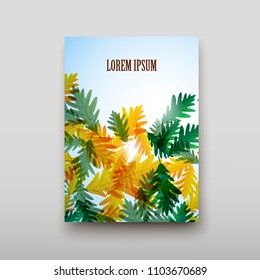 Poster brochure flyer design template vector, Leaflet cover presentation abstract geometric background, layout in A4 size shadow