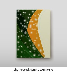 Poster brochure flyer design template vector, Leaflet cover presentation abstract geometric background, layout in A4 size shadow