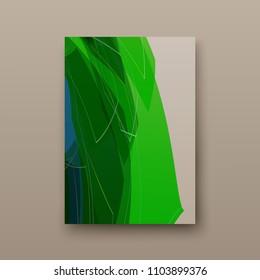 Poster brochure flyer design template vector, Leaflet cover presentation abstract geometric background, layout in A4 size shadow